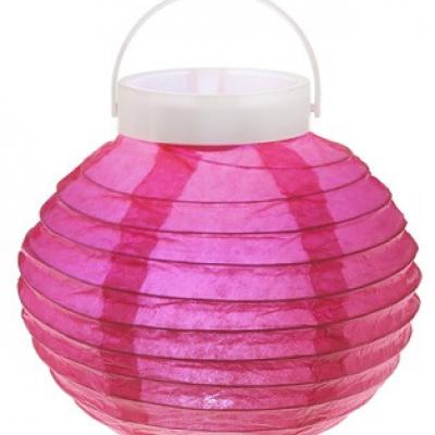 Lampion lumineux 20cm fuchsia