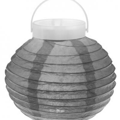 Lampion lumineux 20cm gris