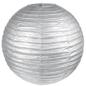Lanterne metallisee argent 50cm