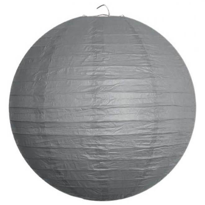 Lanterne papier grise 15cm