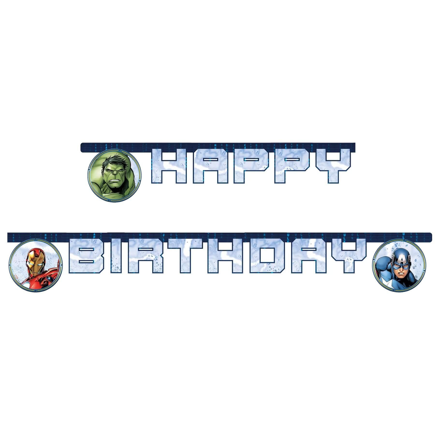 Lave93876 guirlande fanion anniversaire marvel avengers disney copie