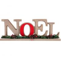 Lettre decorative pour table fete de noel en bois