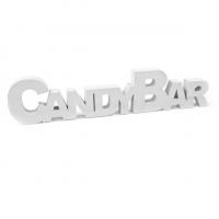 Lettre en bois candy bar blanche