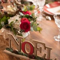 Lettre en bois decorative pour table fete de noel