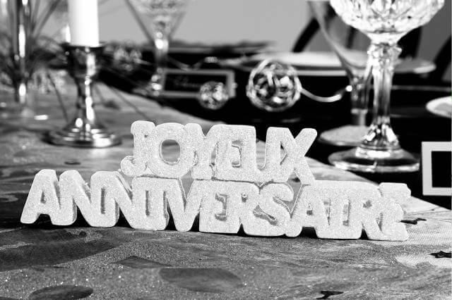 Lettre joyeux anniversaire blanche