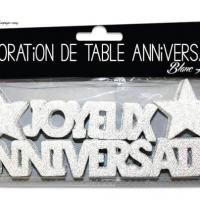 Lettre joyeux anniversaire etoile blanc