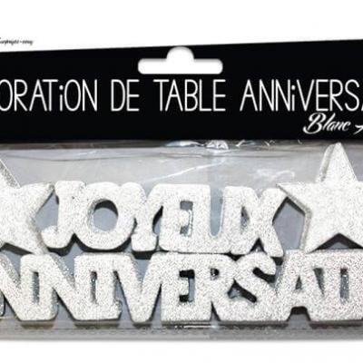 Lettre joyeux anniversaire étoile: Blanc Albâtre (x1) REF/DTA00BA