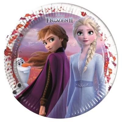 Lfrz93430 fete disney anniversaire enfant reine des neiges avec assiette carton
