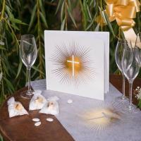 Livre communion blanc et or metallique elegant