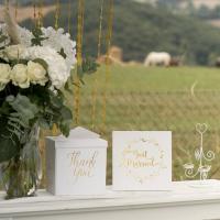 Livre d or just married mariage blanc et or