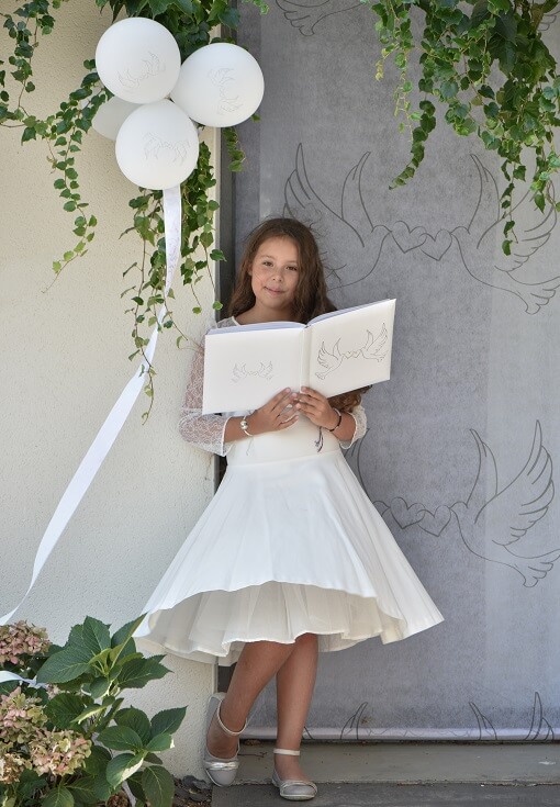 Livre d or mariage blanc colombes