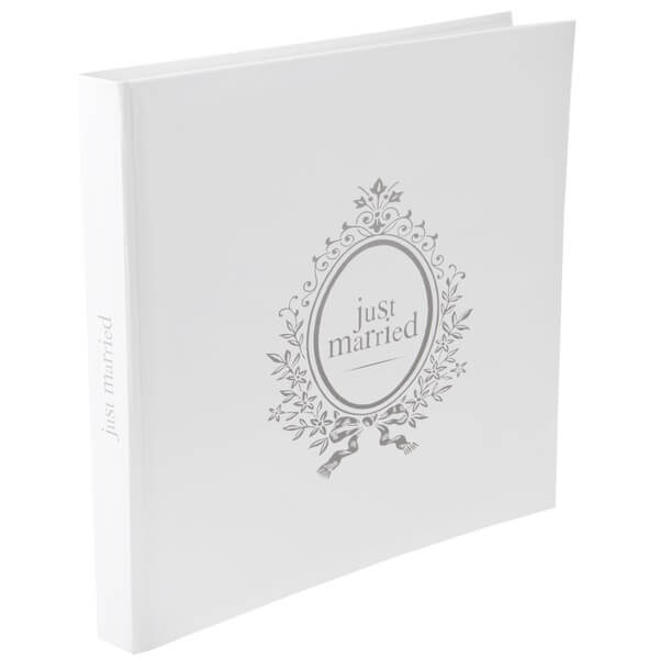 Livre d or mariage blanc just married