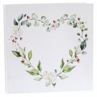 Livre d or mariage coeur champetre avec fleurs