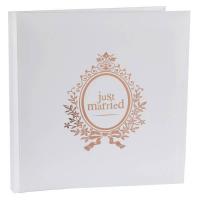 Livre d or mariage just married blanc et rose gold