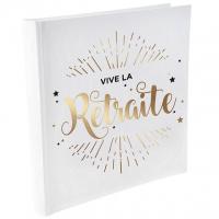 Livre d or vive la retraite or et blanc