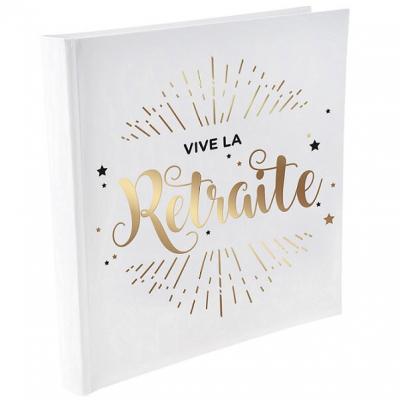 Livre d'or retraite blanc et or (x1) REF/5728