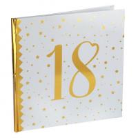 Livre dor anniversaire 18ans blanc et or