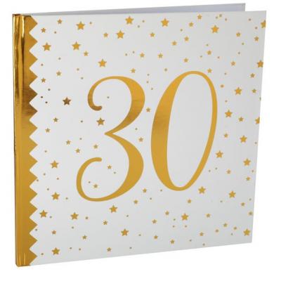 Livre dor anniversaire 30ans blanc et or