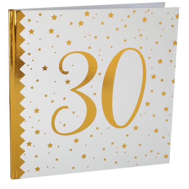 Livre dor anniversaire 30ans blanc et or