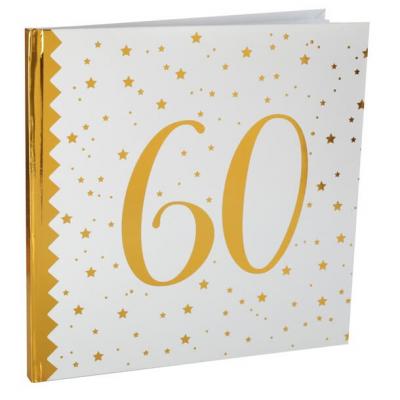 Livre d'or anniversaire blanc et or 60ans (x1) REF/6185