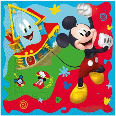 Lmic93824 anniversaire enfant disney mickey serviette de table papier