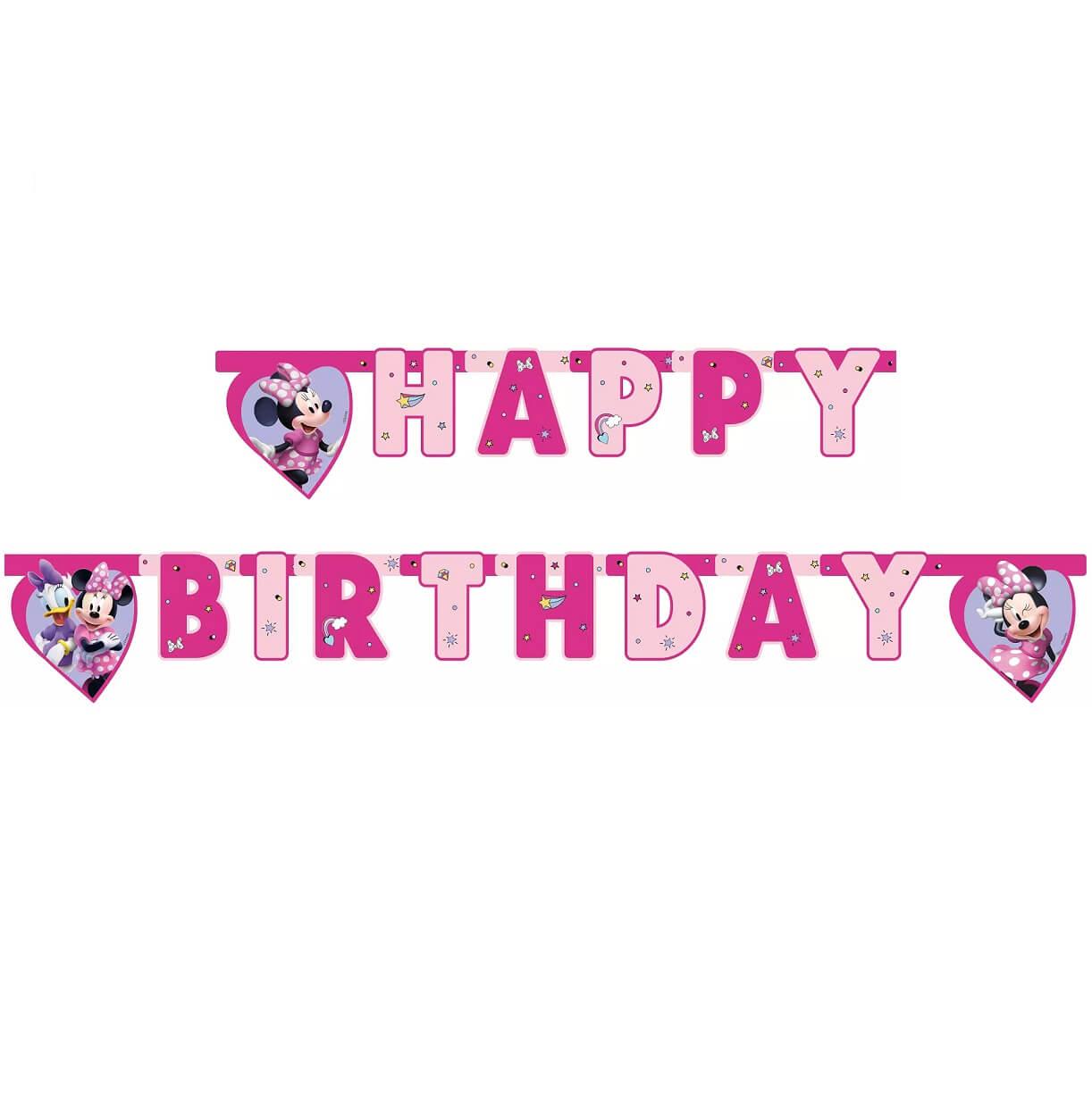 Lmin93835 guirlande fanion anniversaire disney minnie