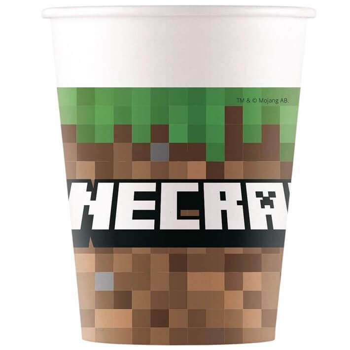 Lmnc95442 gobelet carton anniversaire minecraft