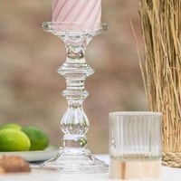 Location boutique nord pas de calais bougeoir pilier cristal transparent porte bougie