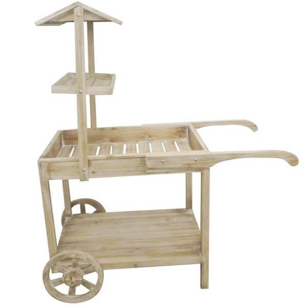 Location chariot en bois candy bar