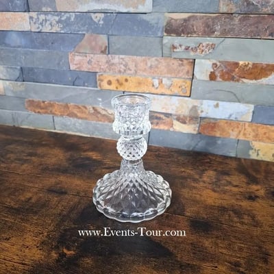 Location decoration boutique nord pas de calais bougeoir transparent verre cristal bougie flambeau