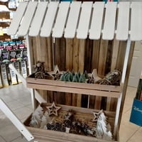 Location magasin decoration pas de calais chariot candy bar en bois et blanc