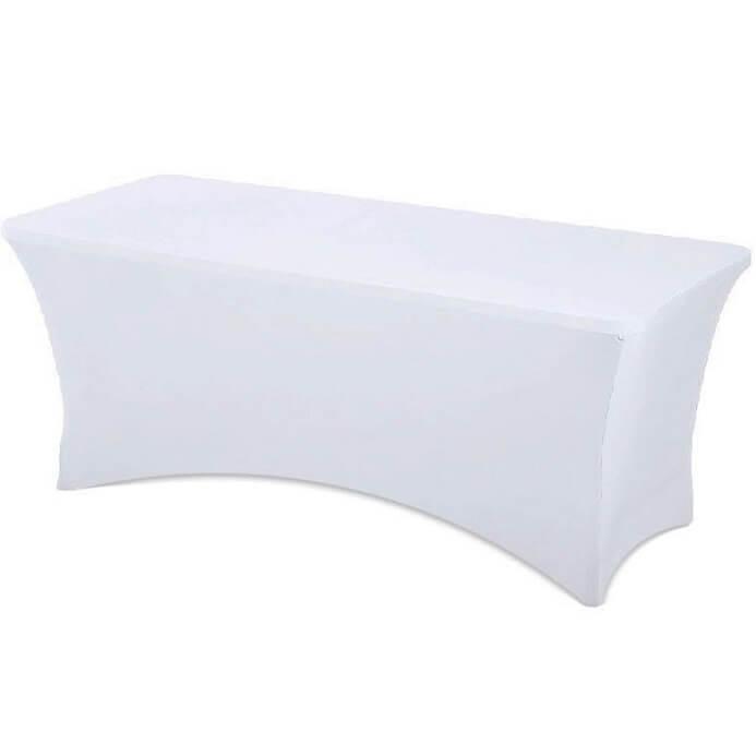 Location nappe rectangulaire blanche en tissu lycra spandex