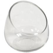 Location vase transparent coupe en ouverture oblique