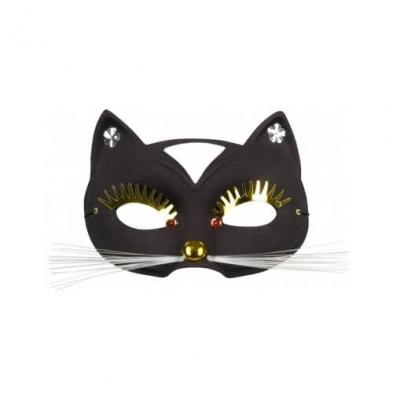 Loup adulte chat noir et or (x1) REF/10020