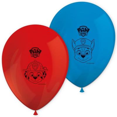 8 Ballons en latex anniversaire: Pat'Patrouille 25cm REF/LPAT89977