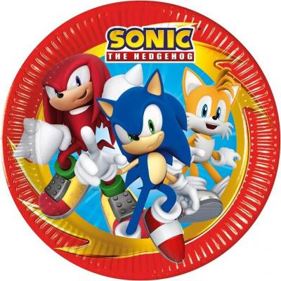Lson95645 assiette carton anniversaire enfant sonic the hedgehog
