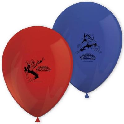8 Ballons en latex anniversaire: Marvel, Spiderman crime fighter 25cm REF/LSPI81536