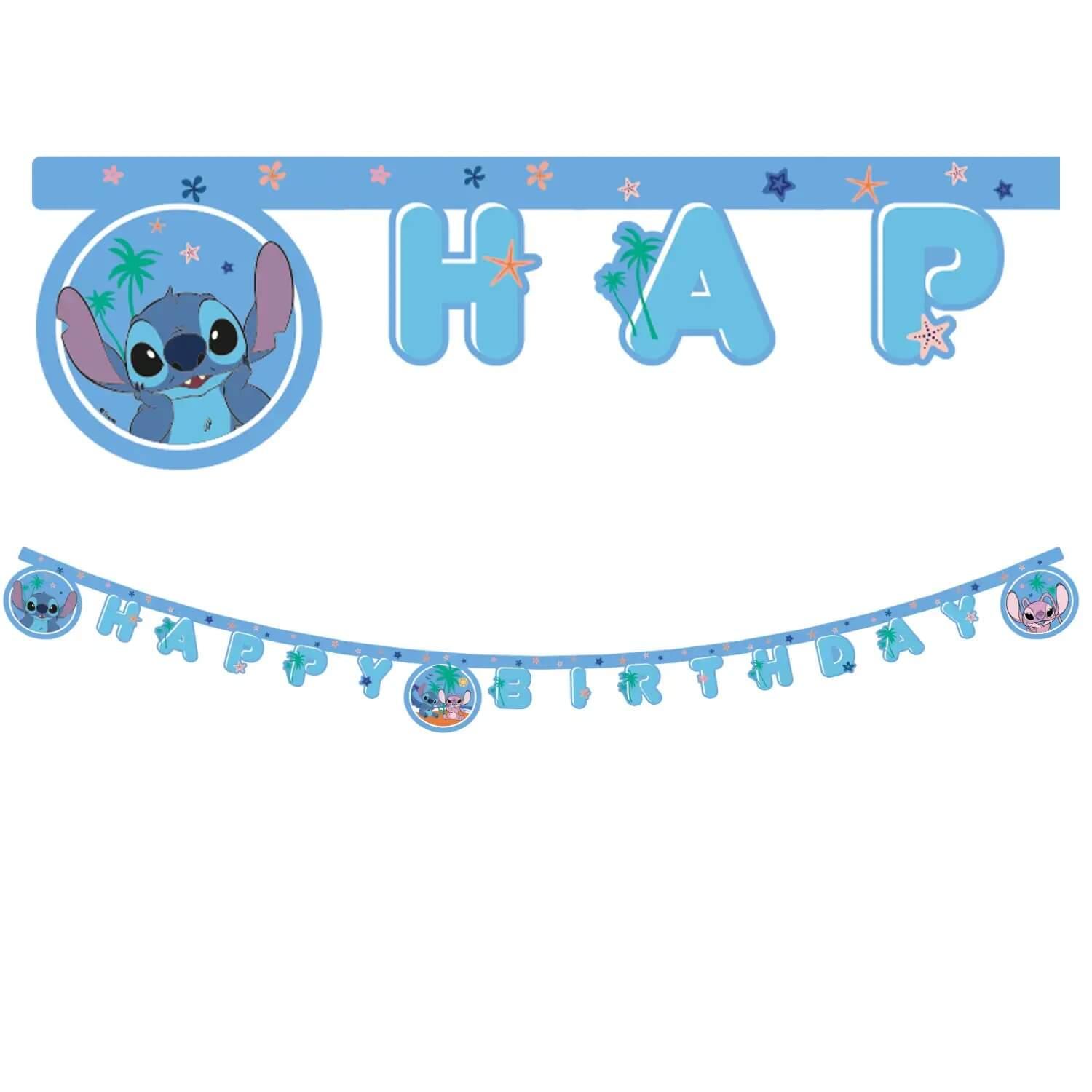 Lsti96912 guirlande fanion anniversaire stitch disney