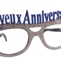 Lunette joyeux anniversaire argent