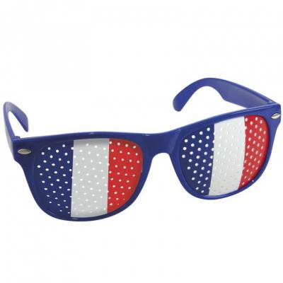 Lunettes France adulte (x1) REF/10102 Tricolore: bleu, blanc et rouge