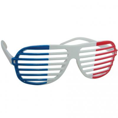 1 Paire de lunettes France tricolore bleu, blanc et rouge REF/10130