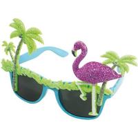 Lunettes ile tropical palmier flamand rose