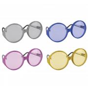 1 Paire de lunettes à paillettes style mouche REF/35460 thème année 70; Disco... Modèle aléatoire
