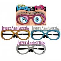 Lunettes pailletees joyeux anniversaire pour cadeau de fete