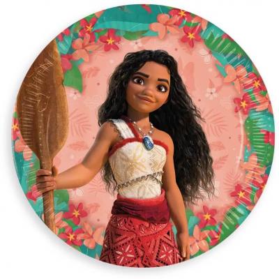 Lvai97200 disney anniversaire vaiana assiette ronde 23cm carton