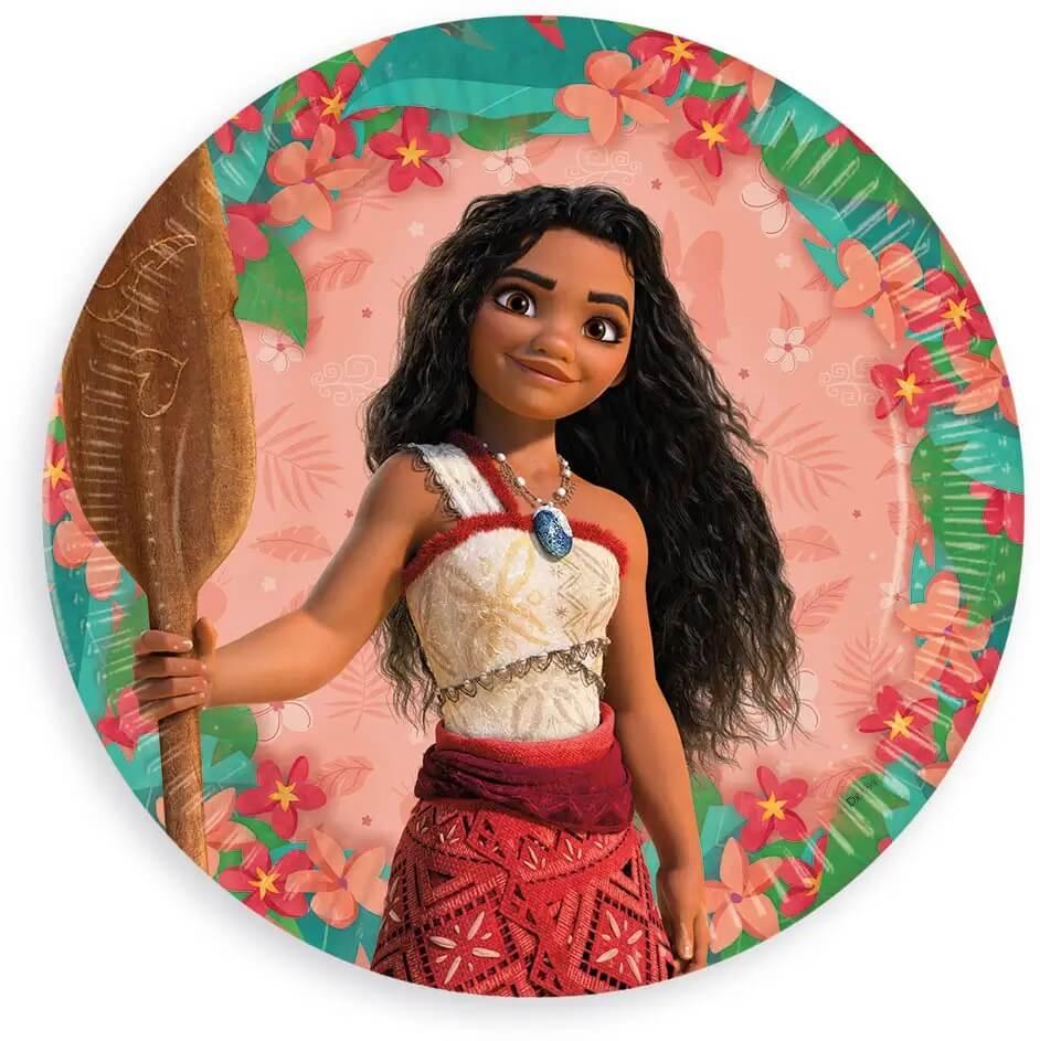 Lvai97200 disney anniversaire vaiana assiette ronde 23cm carton