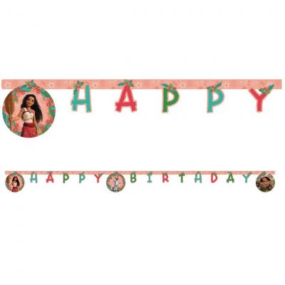 Lvai97205 disney anniversaire vaiana guirlande carton happy bitrhday