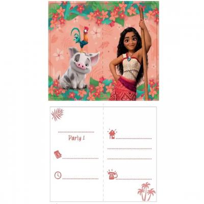 Lvai97379 disney anniversaire vaiana carte invitation