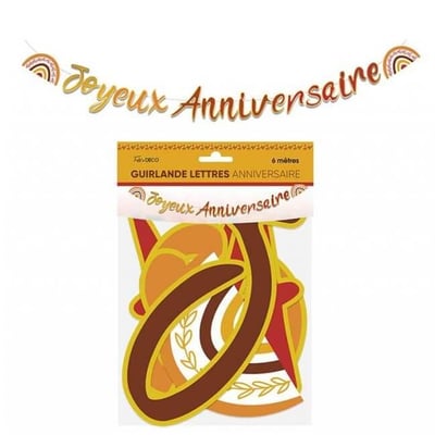 Magasin decoration pas de calais guirlande lettre joyeux anniversaire boheme