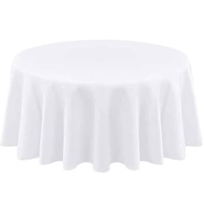 Magasin location pas de calais nappe ronde tissu textile blanc 230cm
